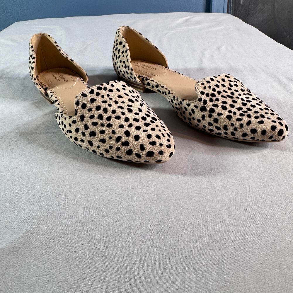 Isaac Mizrahi Flats Womens 7.5 D’Orsay Pointed Toe Cheetah Print Slip On